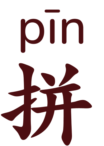 Chinese character with pinyin